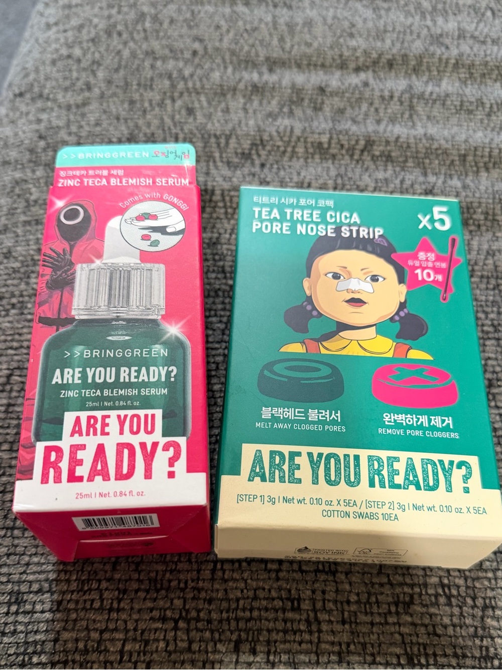 ARE YOU READY? Zinc Teca Serum & Tea Tree Cica Pore Nose Strip Duo